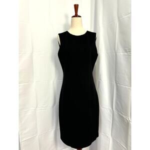 Elie Tahari Navy Blue Shift Dress w/ Exposed Zipper